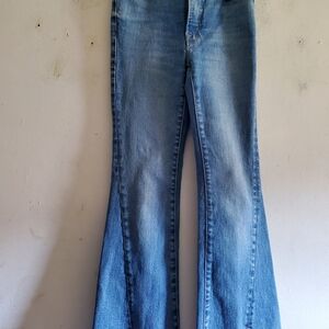 Good American Light Blue Flare Jeans